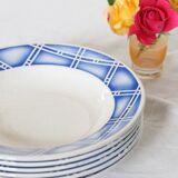Set de 6 assiettes creuses Sarreguemines, motif Rostand