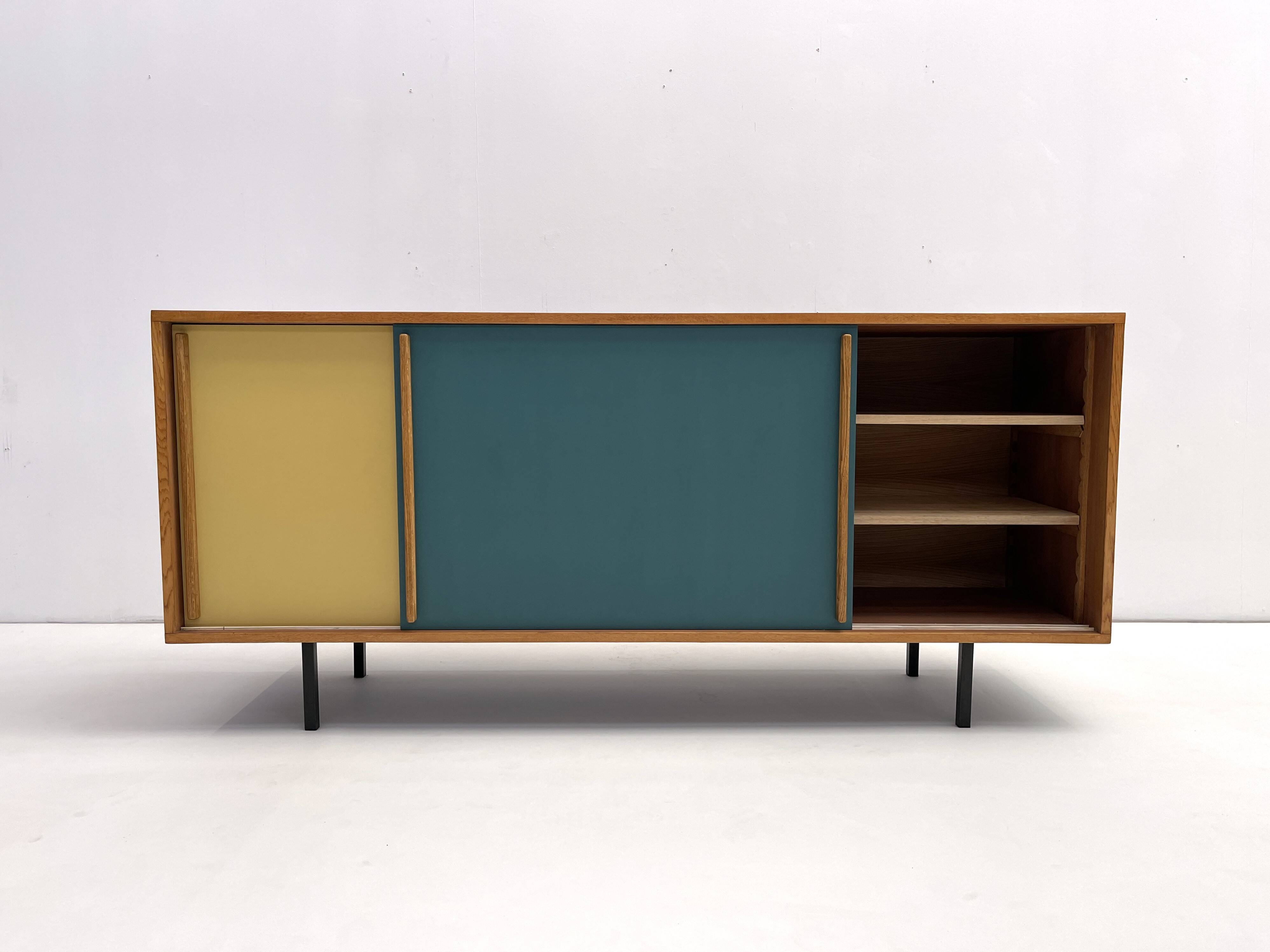 Belgium oak customized sideboard from 1960's
