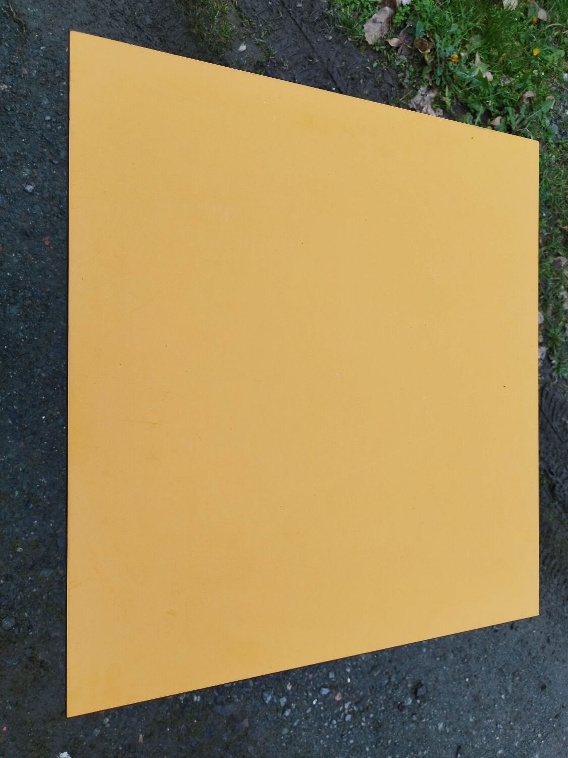 Healing bistro table formica orange iron foot