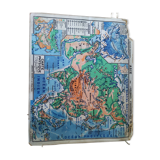 Old map Hatier Asia lablache vidal