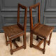 Pair of Lorraine chairs in oak late seventeenth early eighteenth