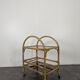 Vintage rattan serving trolley