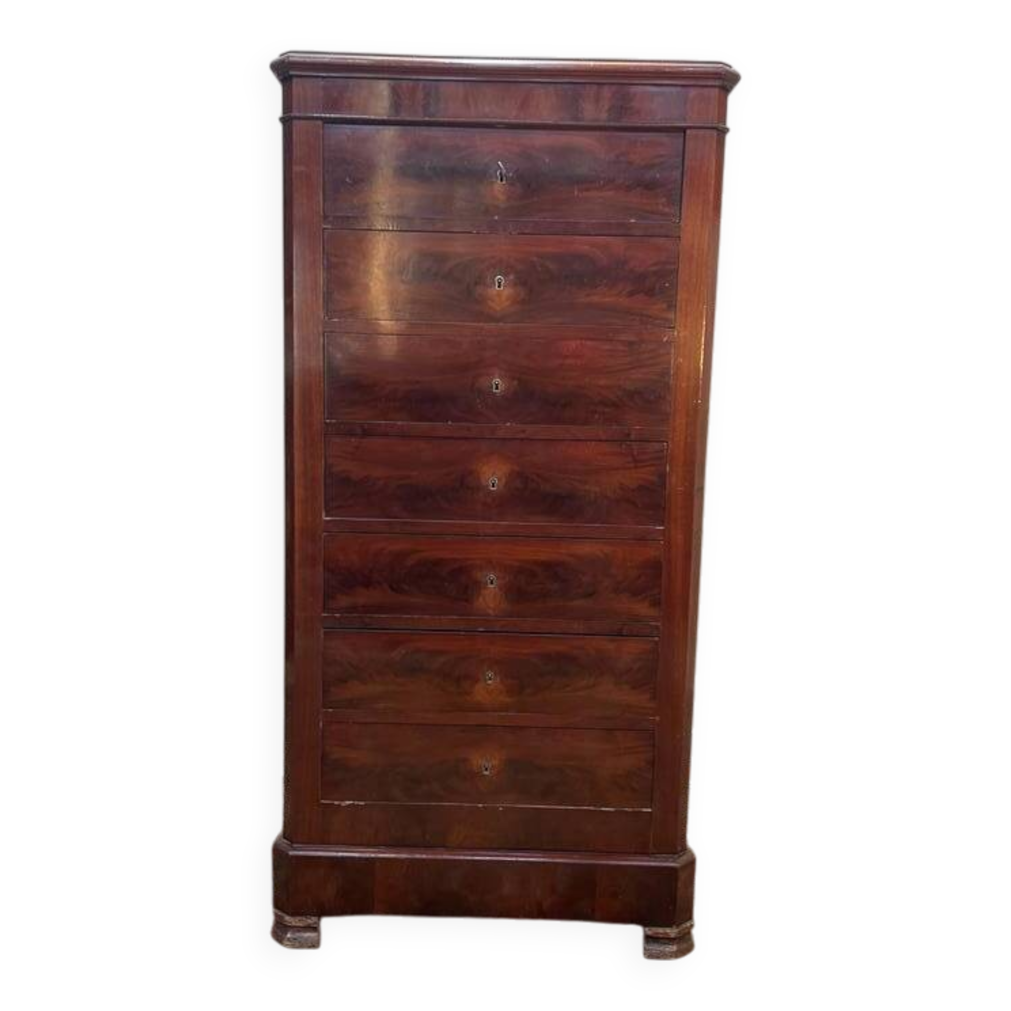 Semainier époque Louis Philippe en acajou et placage d’acajou