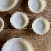 Set of vintage Fire King ramekins and bowls.