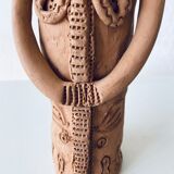 Terracotta personified vase