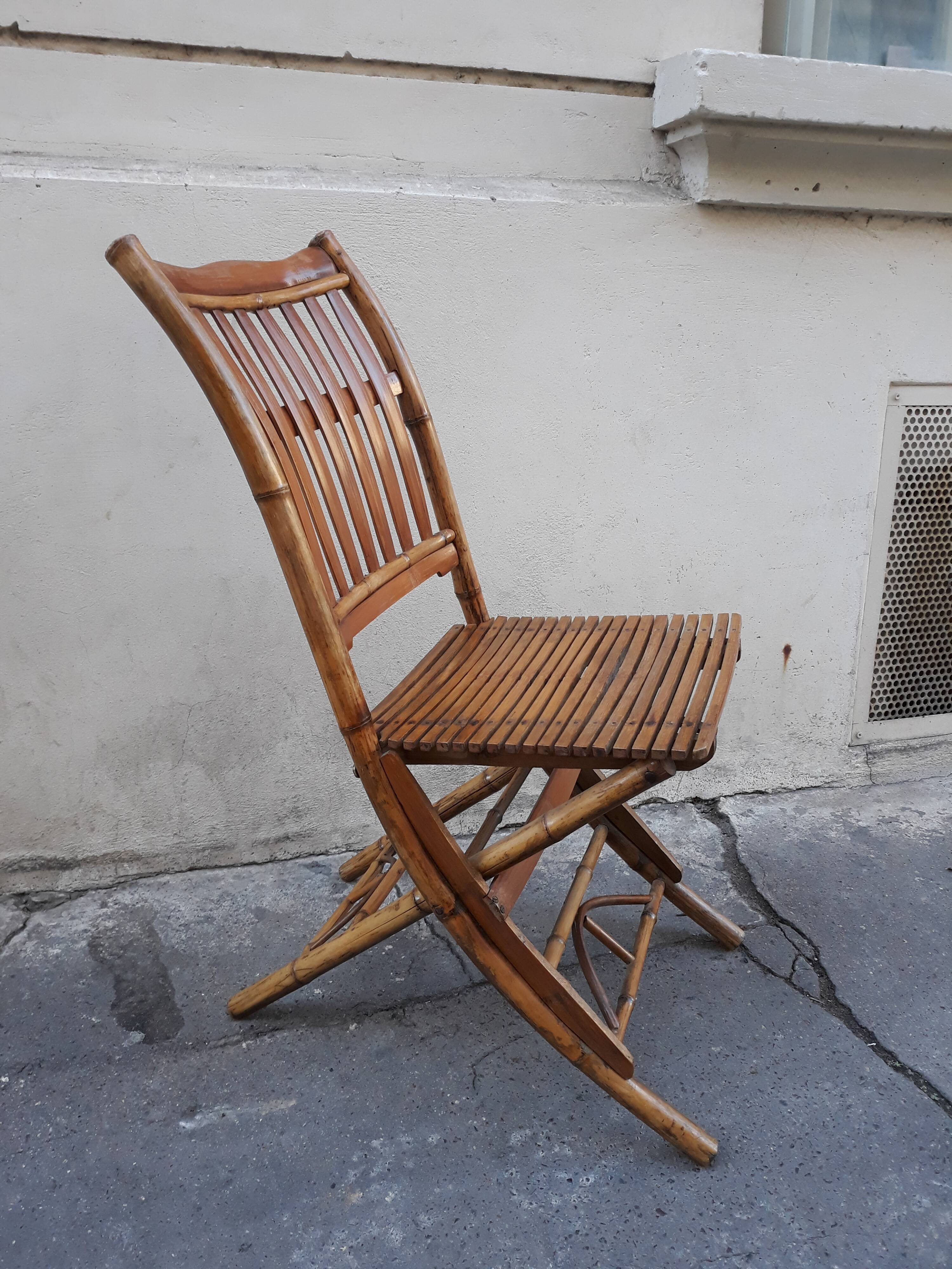 Bamboo folding chair