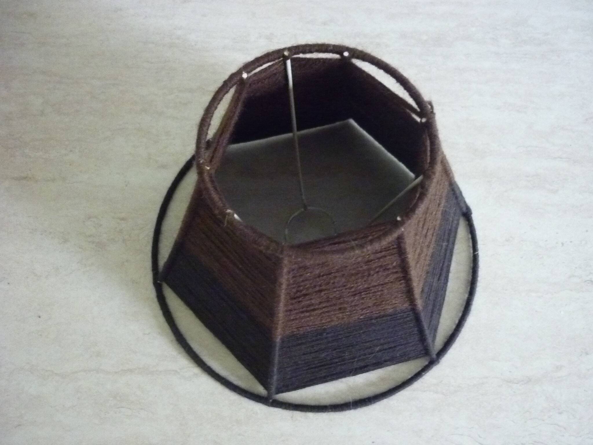 Small brown wool lampshade