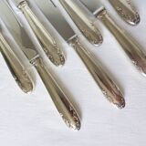 7 silver-plated metal knives with hallmarks