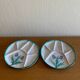 Vintage plates with thistle decor