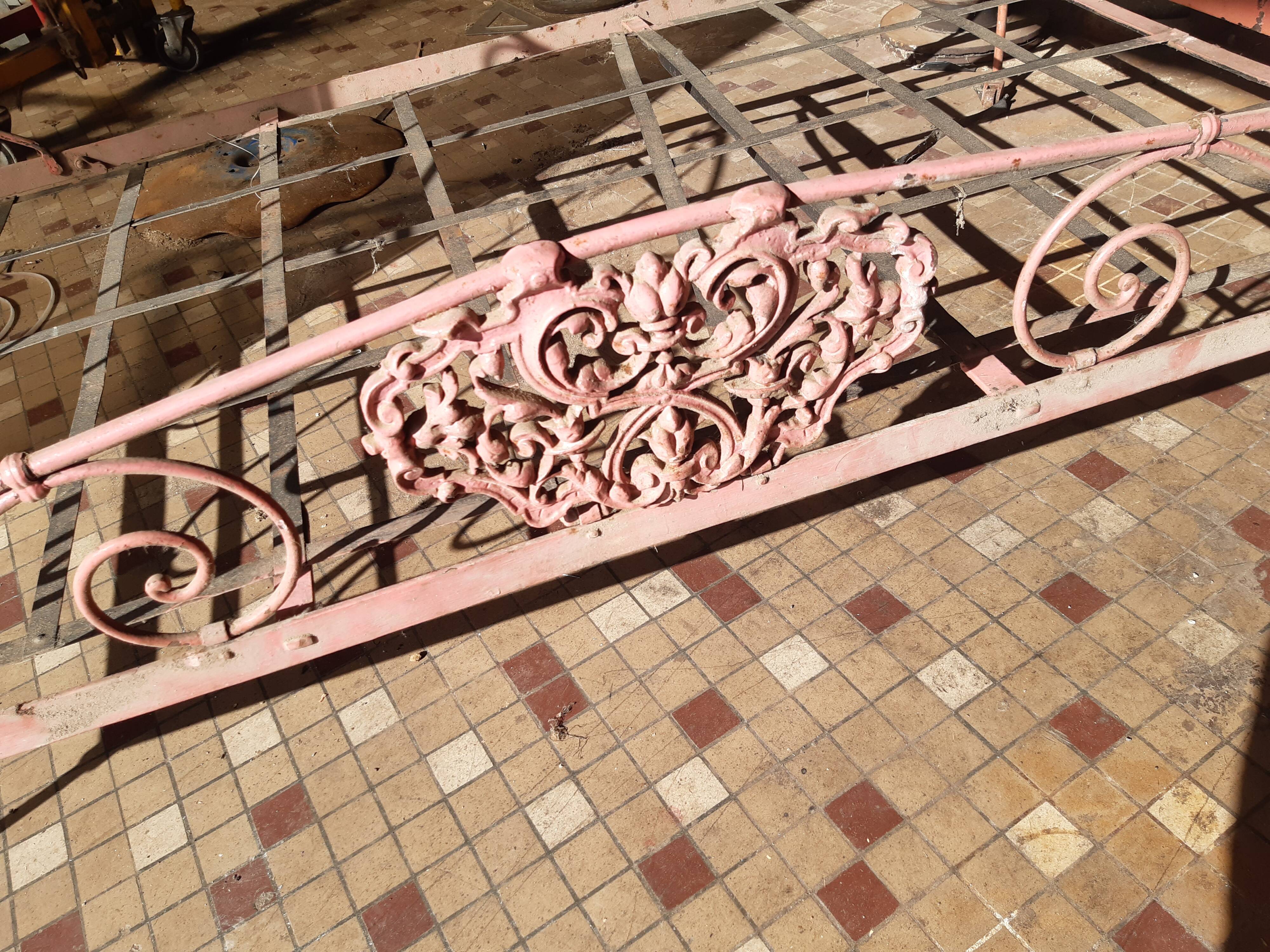 Old wrought iron bed