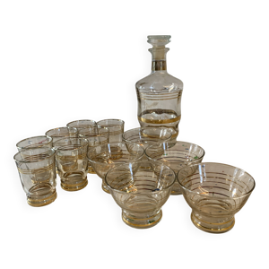 Ensemble verre vintage