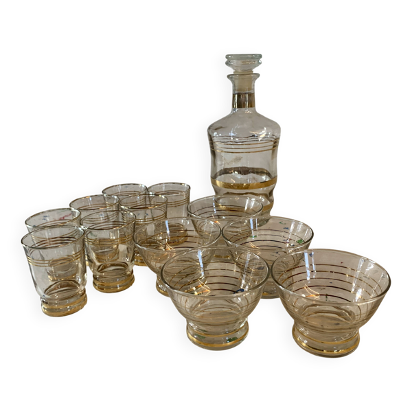 Ensemble verre vintage année 50