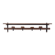 Vintage 1960s wall coat rack in metal and wood, italian design