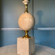 Lampe barbier en travertin 