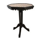 Octagonal inlaid pedestal table