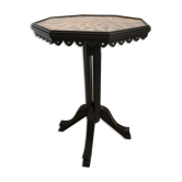 Octagonal inlaid pedestal table