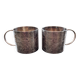Pair of chiseled silver cups