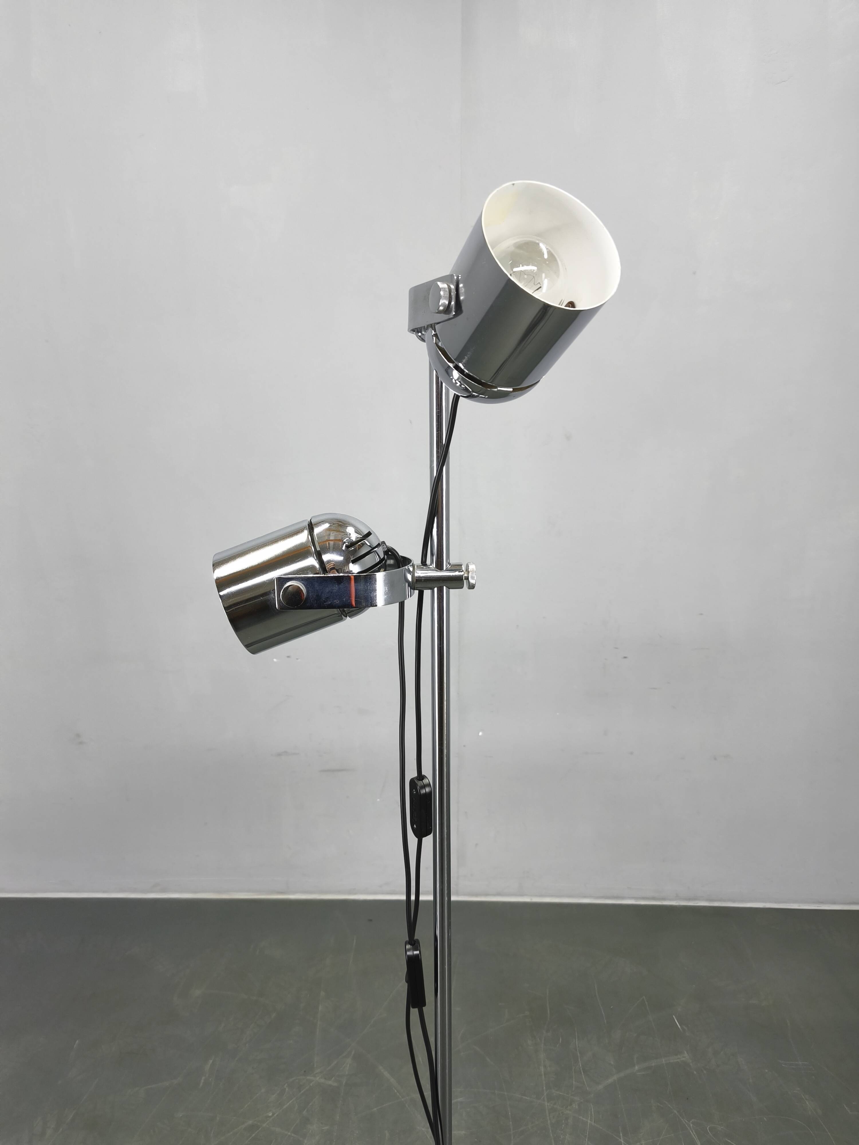 Adjustable Mid-Century Chrome Floor Lamp by Stanislav Indra 1960s