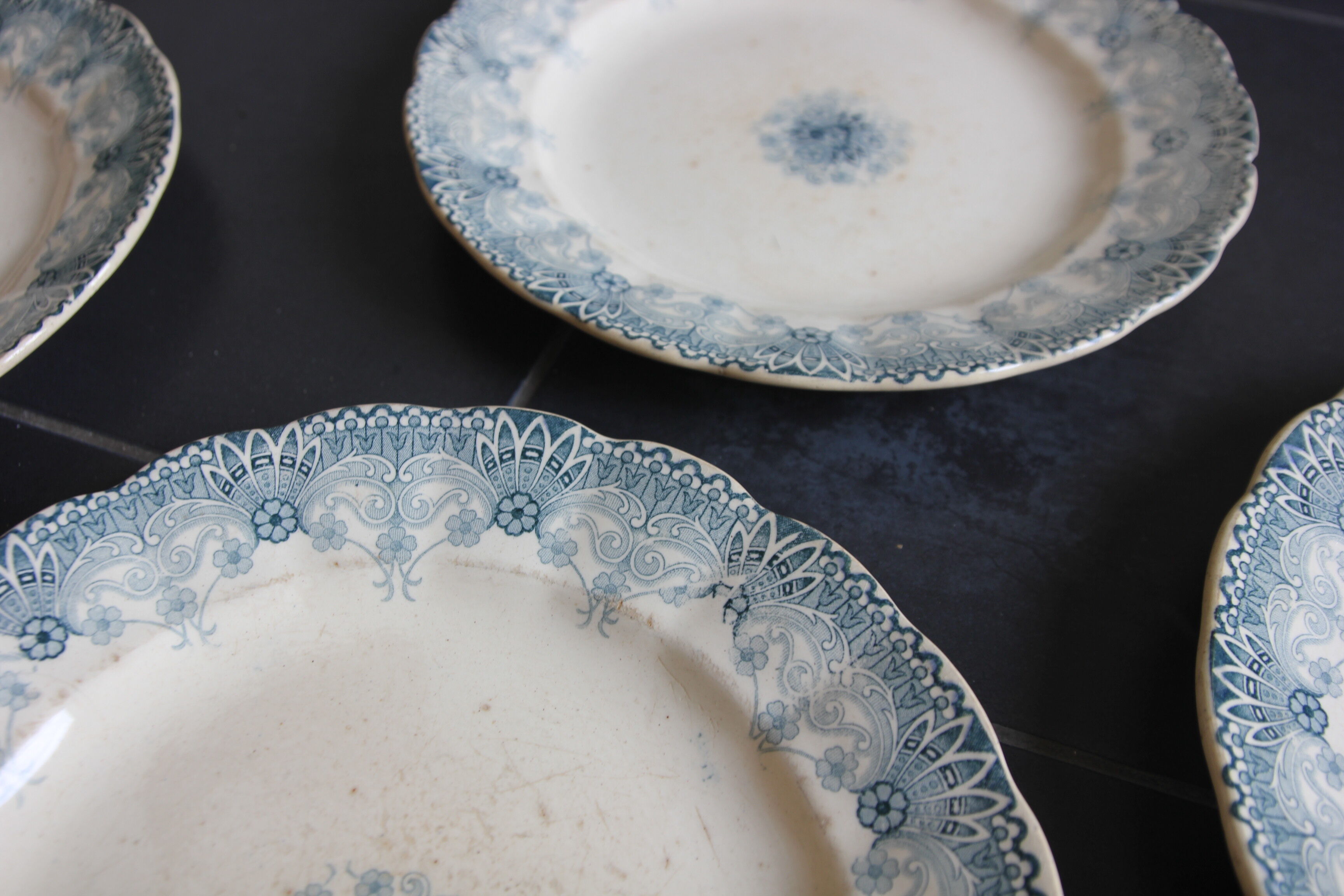 Set of 5 plates iron earth Boulenger Choisy the King