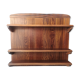 Brutalist shelf in solid elm