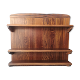Brutalist shelf in solid elm