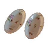 Dishes raviers lot of two porcelain of Limoges Charbernaud and Larcher