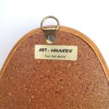Vintage rattan mirror, 32,5x24 cm