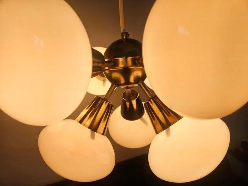 Rare Midcentury Chandelier Sputnik, Kamenicky Senov, 1970s