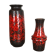 Set of two pottery fat lava vases "multi-color" by Scheurich, Germany, 1970