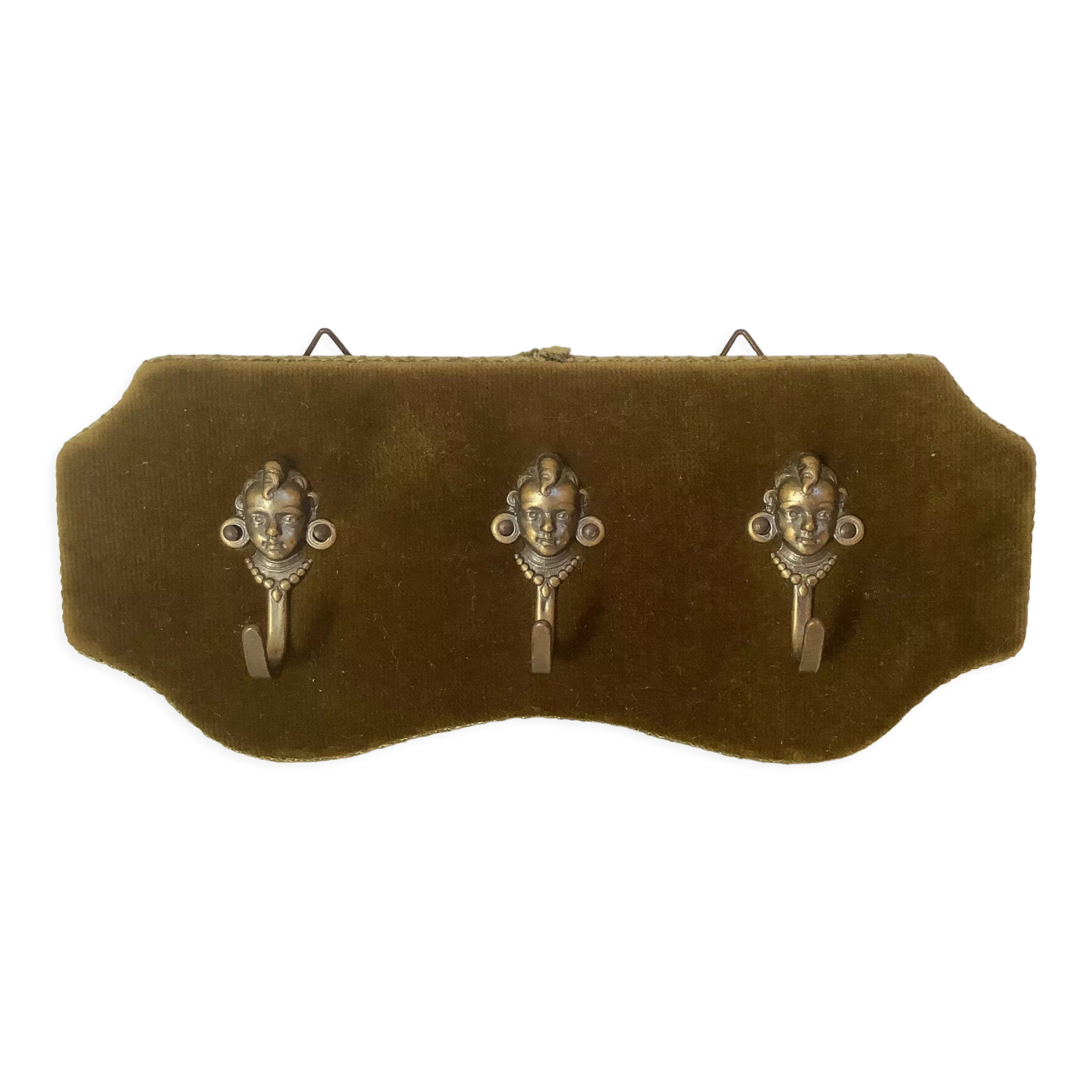 Key Hanger Range Key Ring Velvet Green khaki