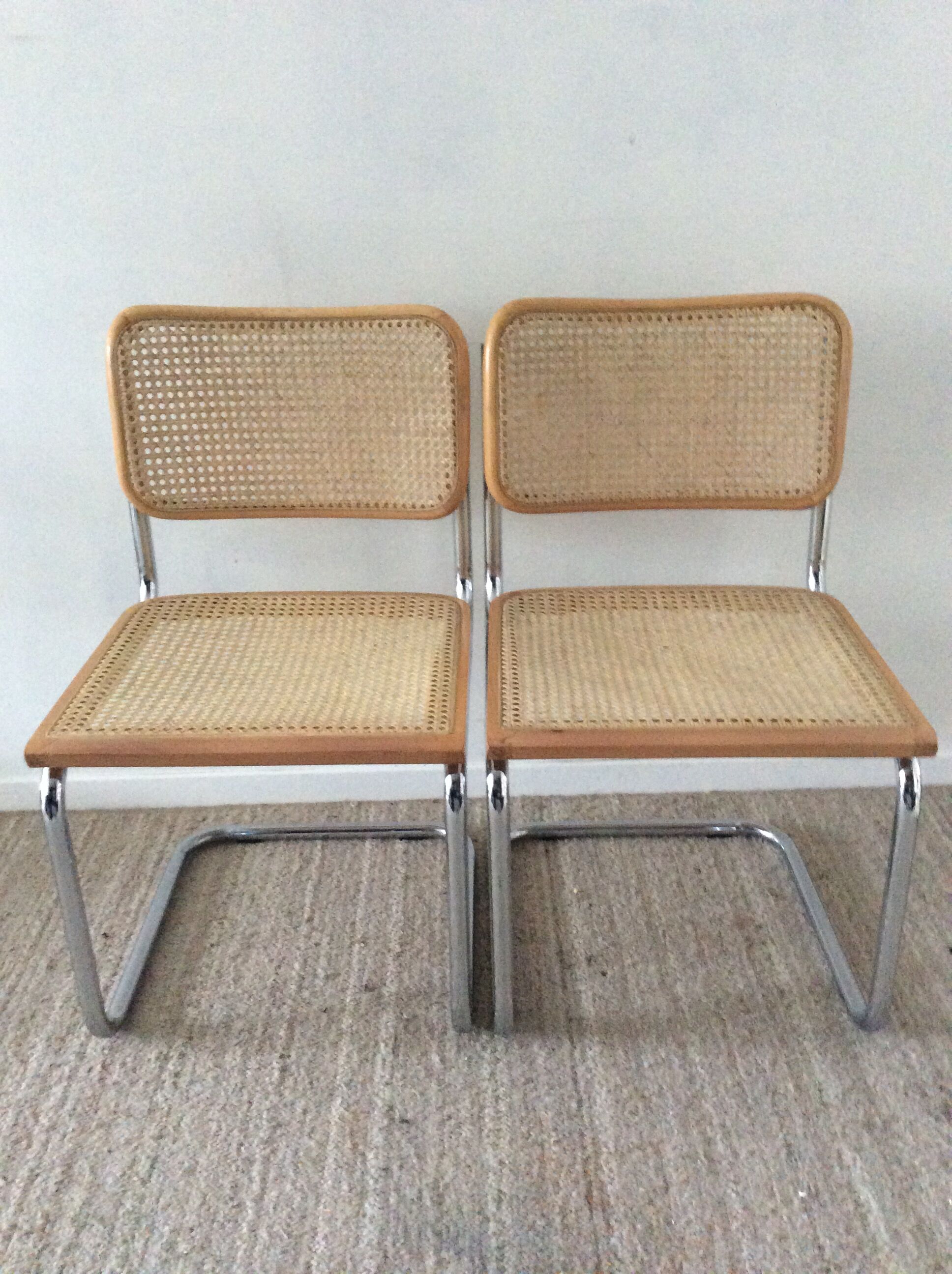Pair of Marcel Breuer Cesca B32 chairs