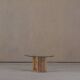 Table basse en marbre et laiton par Italo Valenti, Italie, années 1970.