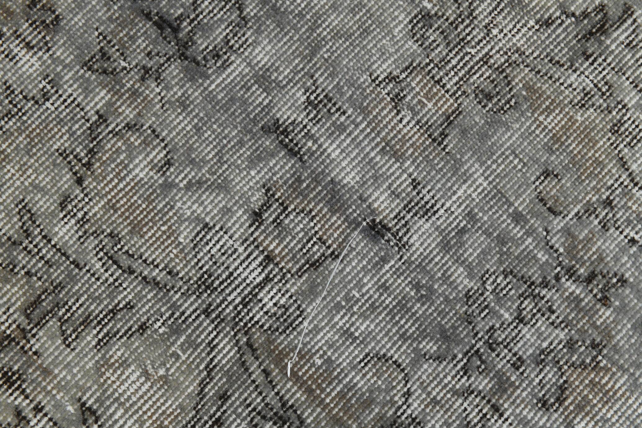 6x10 Black & Gray Oriental Style Turkish Rug, 201x301Cm