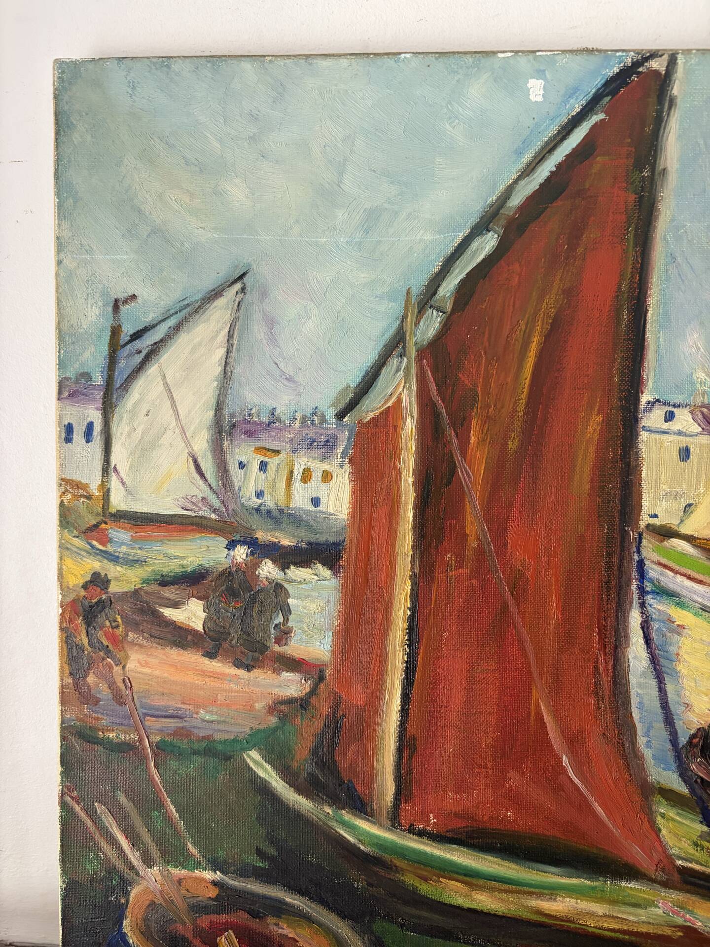 Marine - sailing boats, oil on canvas signed