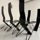 Set of 6 Italian design chairs by Pietro Arosio, postmodern, 1980s.