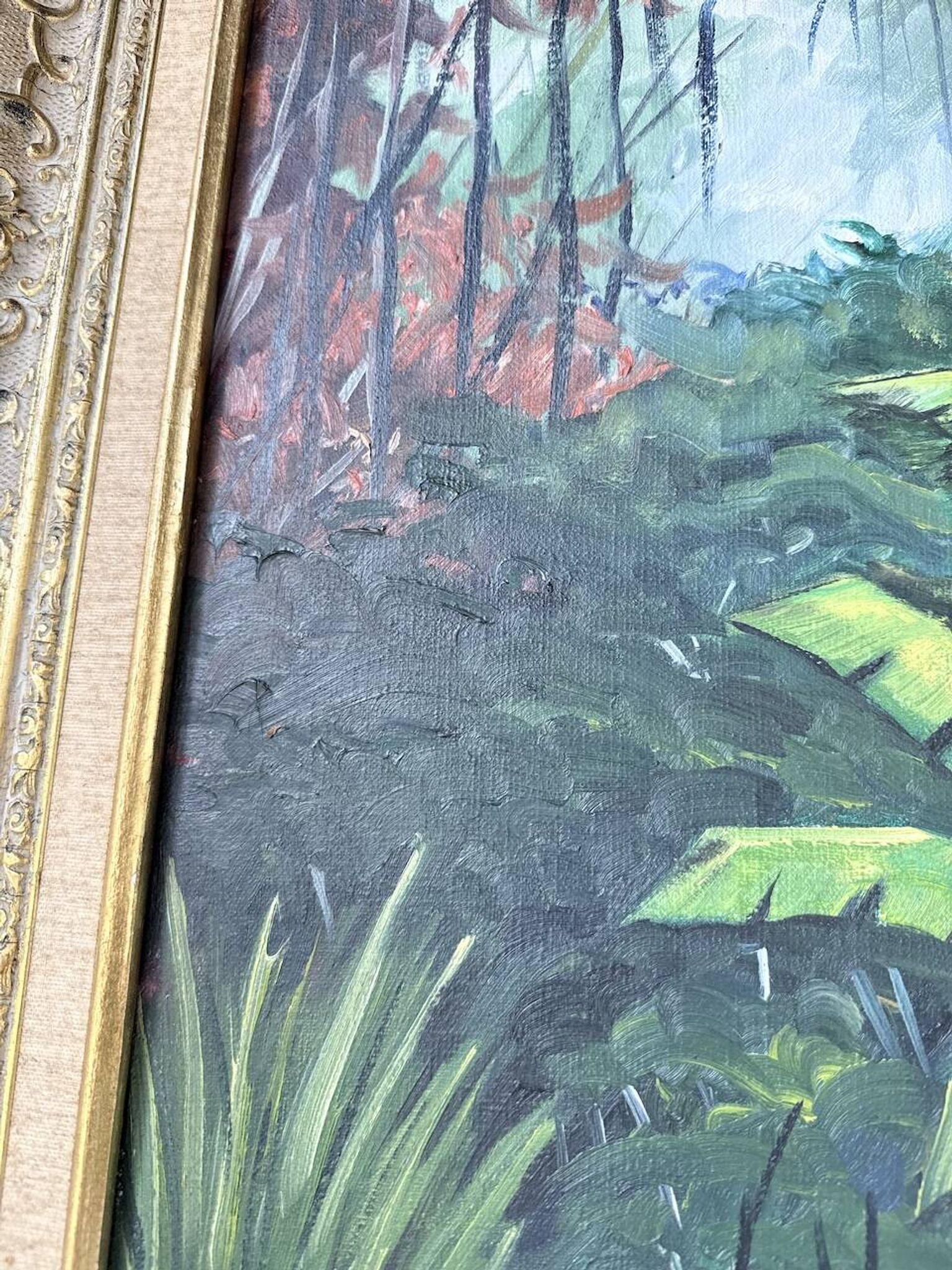 Framed oil painting "forest"