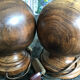 Pair of solid wood ball lamp bases