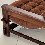 Scandinavian two-seater oak sofa, 1960s