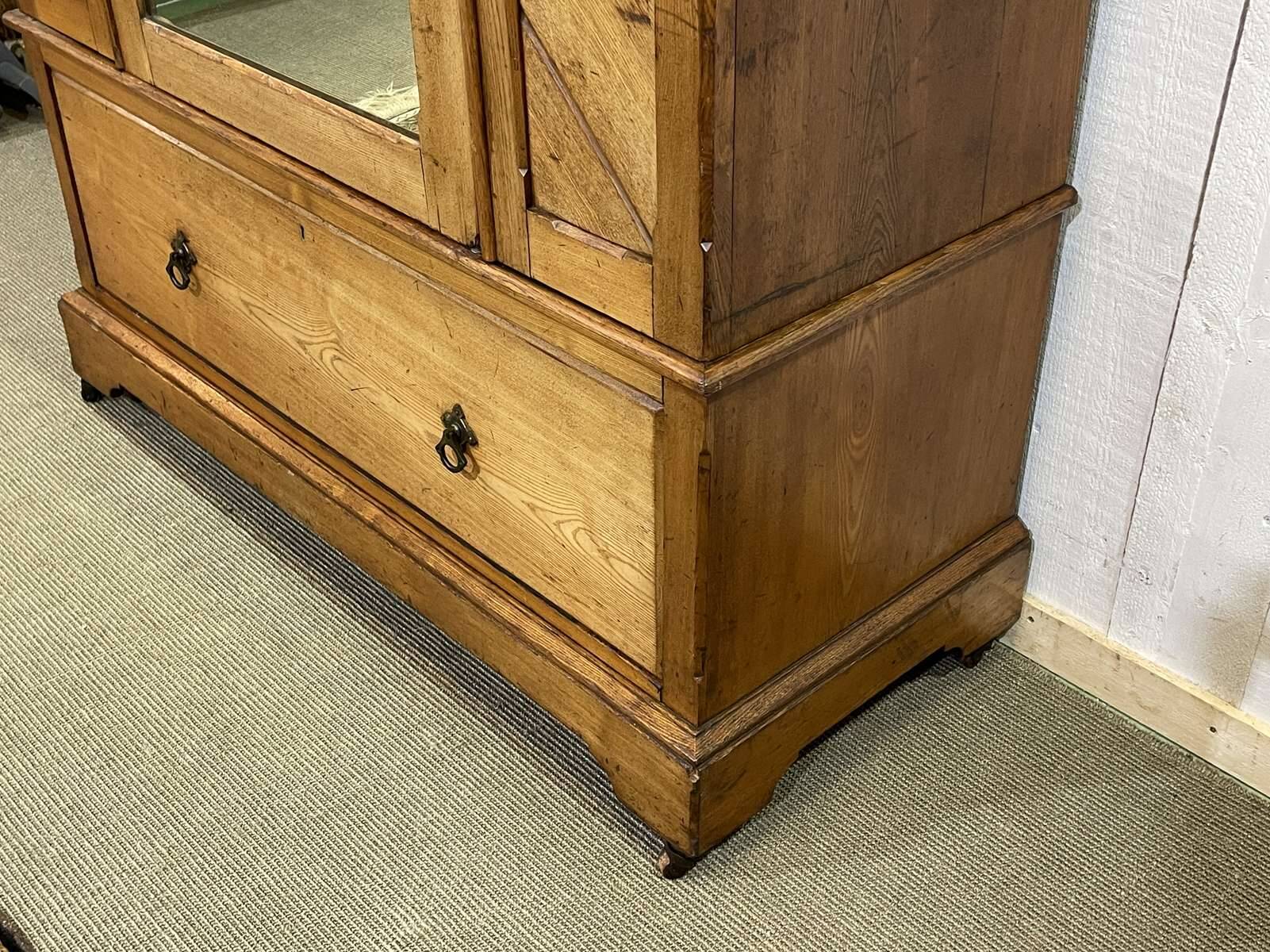 English oak wardrobe from the early 20th century.