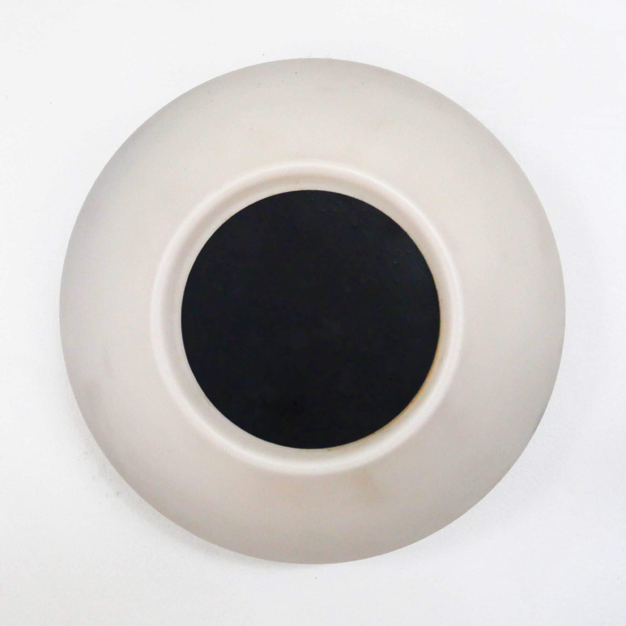 Old opaline glass wall lamp, black and white