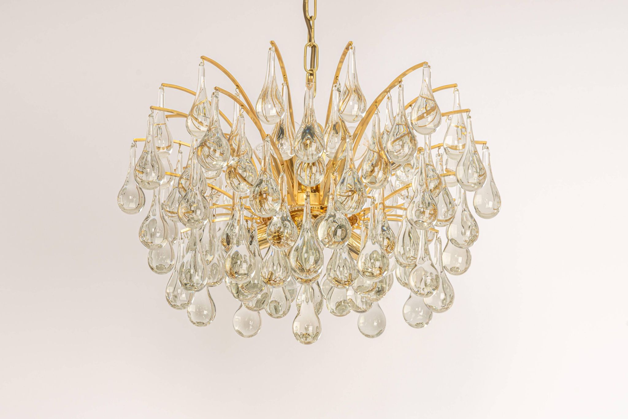 Murano glass drop-shaped chandelier, Christoph Palme, Germany, 1970s