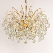 Murano glass drop-shaped chandelier, Christoph Palme, Germany, 1970s