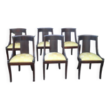 6 empire mahogany gondola chairs