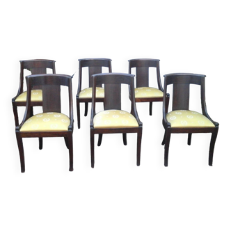 6 empire mahogany gondola chairs