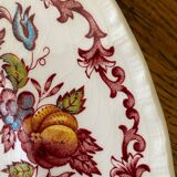 Royal Tudor English earthenware plate with Fruits&Flowers decor