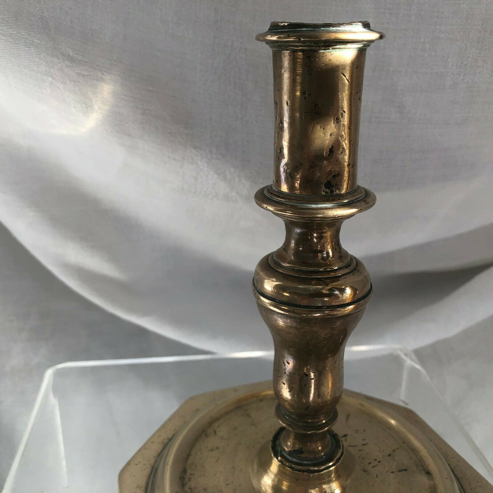 Candlestick 17th century in bronze and brass
