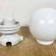 Vintage Porcelain Ceiling Light with Milk Glass , 1950s