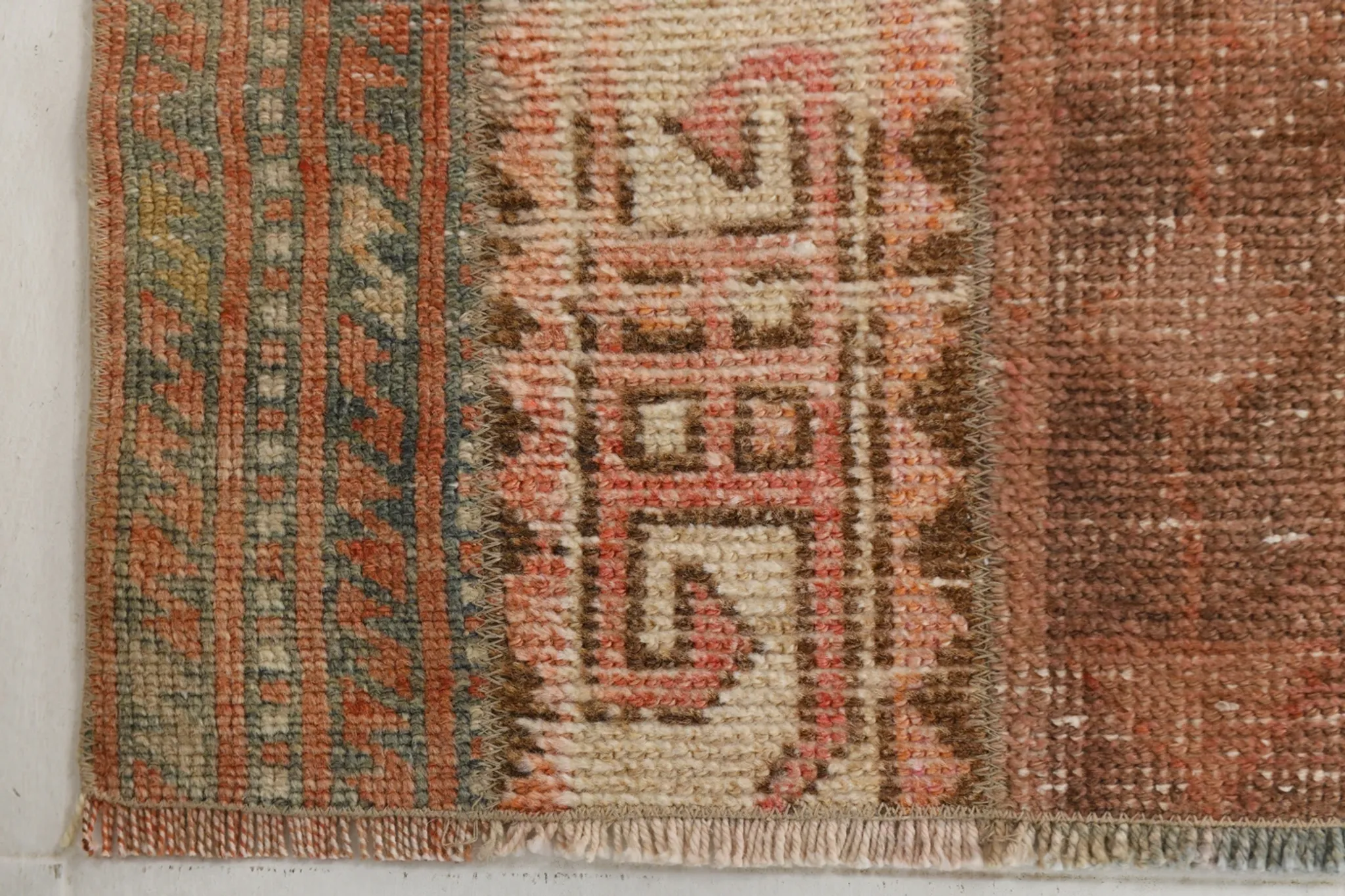 Red Brown Persian Runner Rug, Vintage Handmade Hallway Decor, 72x278cm