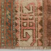 Red Brown Persian Runner Rug, Vintage Handmade Hallway Decor, 72x278cm