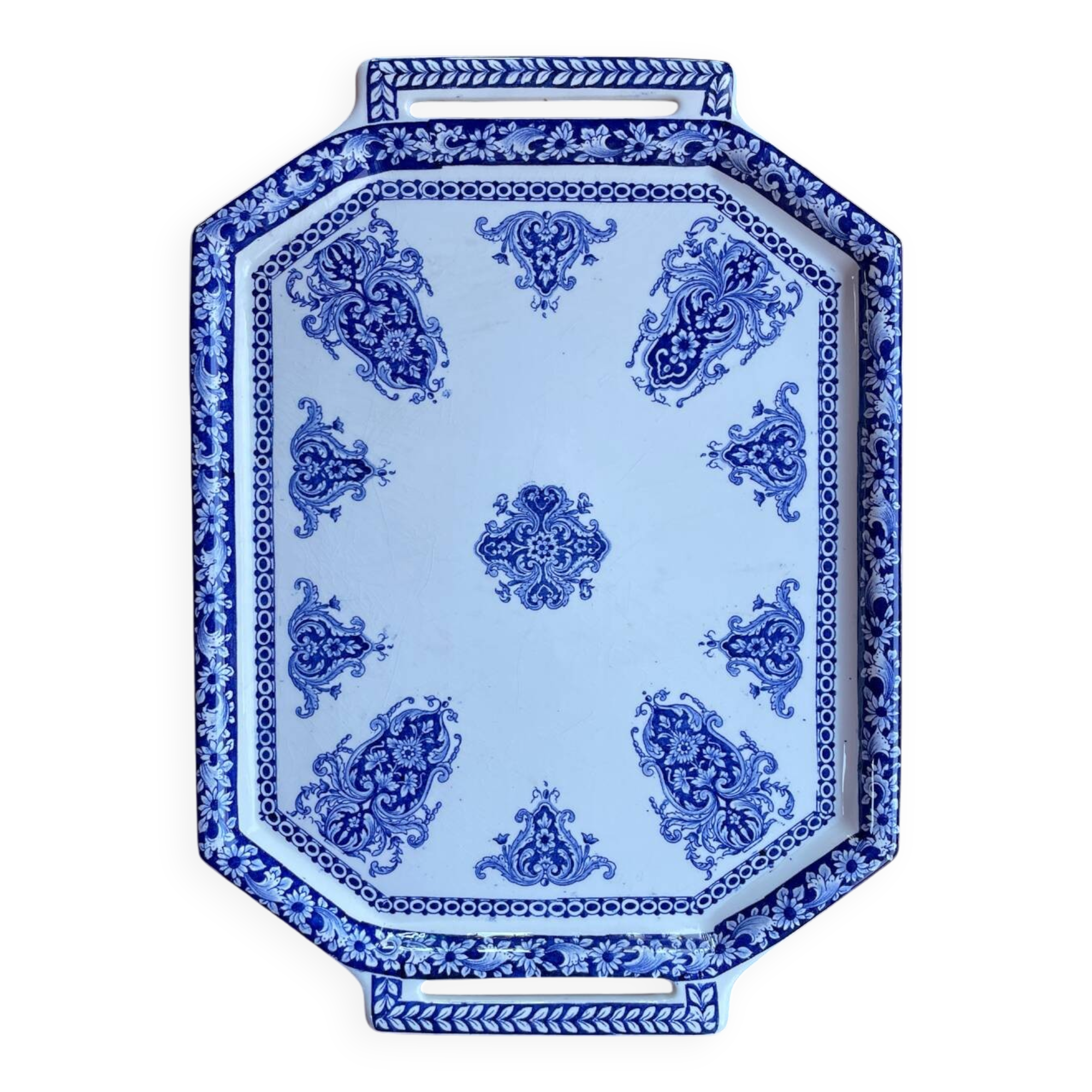 Large earthenware dish Gien France